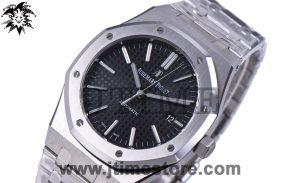 Royal Oak 41mm 15400 SS JF 1:1 Best Edition Black Textured Dial on SS Bracelet A3120 V3