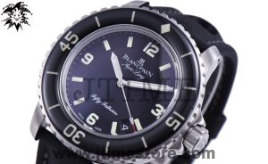 Fifty Fathoms 5015C Tribute to Aqua Lung ZF 1:1 Best Edition Black Dial on Sail-canvas Strap A1315