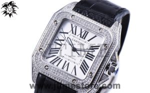 Santos 100 38mm Diamond Paved