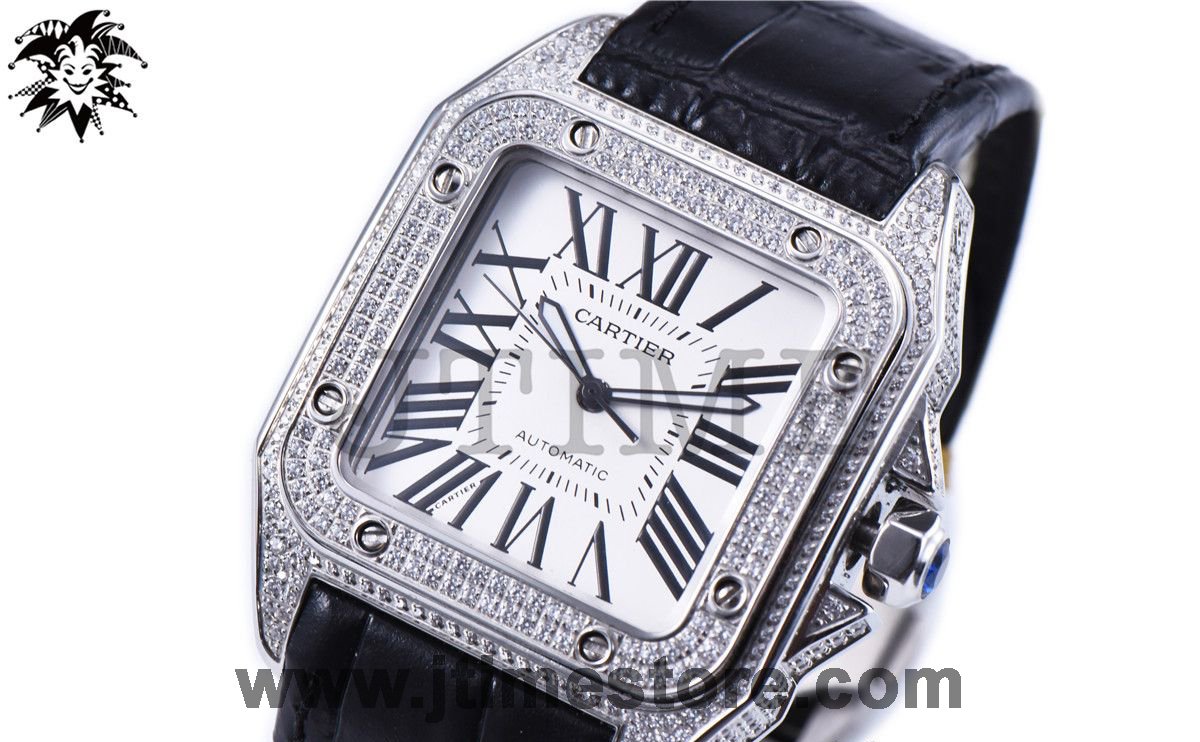 Santos 100 38mm Diamond Paved