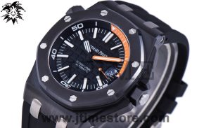 Royal Oak Offshore Diver 15707CE Real Black Ceramic XF 1:1 Best Edition on Black Rubber Strap A3120 V3