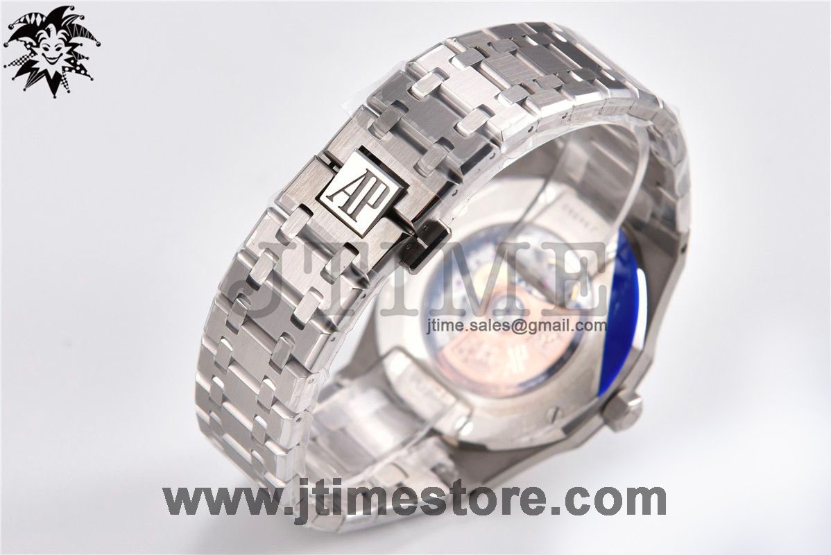 Royal Oak 41mm 15400 SS ZF 1:1 Best Edition Black Textured Dial on SS Bracelet A3120 (Free Box) - Image 3