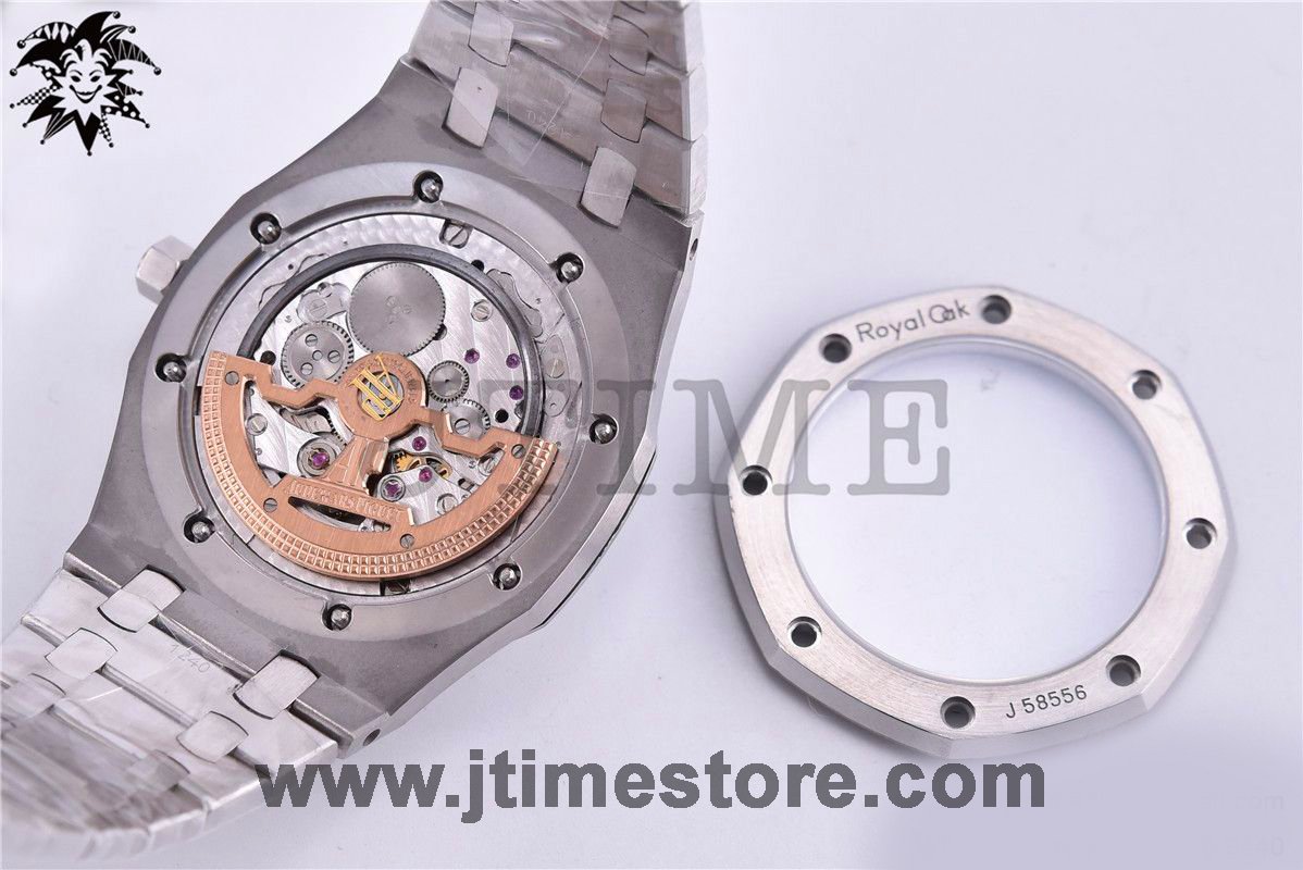 Royal Oak 39mm 15202 SS JF 1:1 Best Edition Blue Textured Dial on SS Bracelet A2121 - Image 5