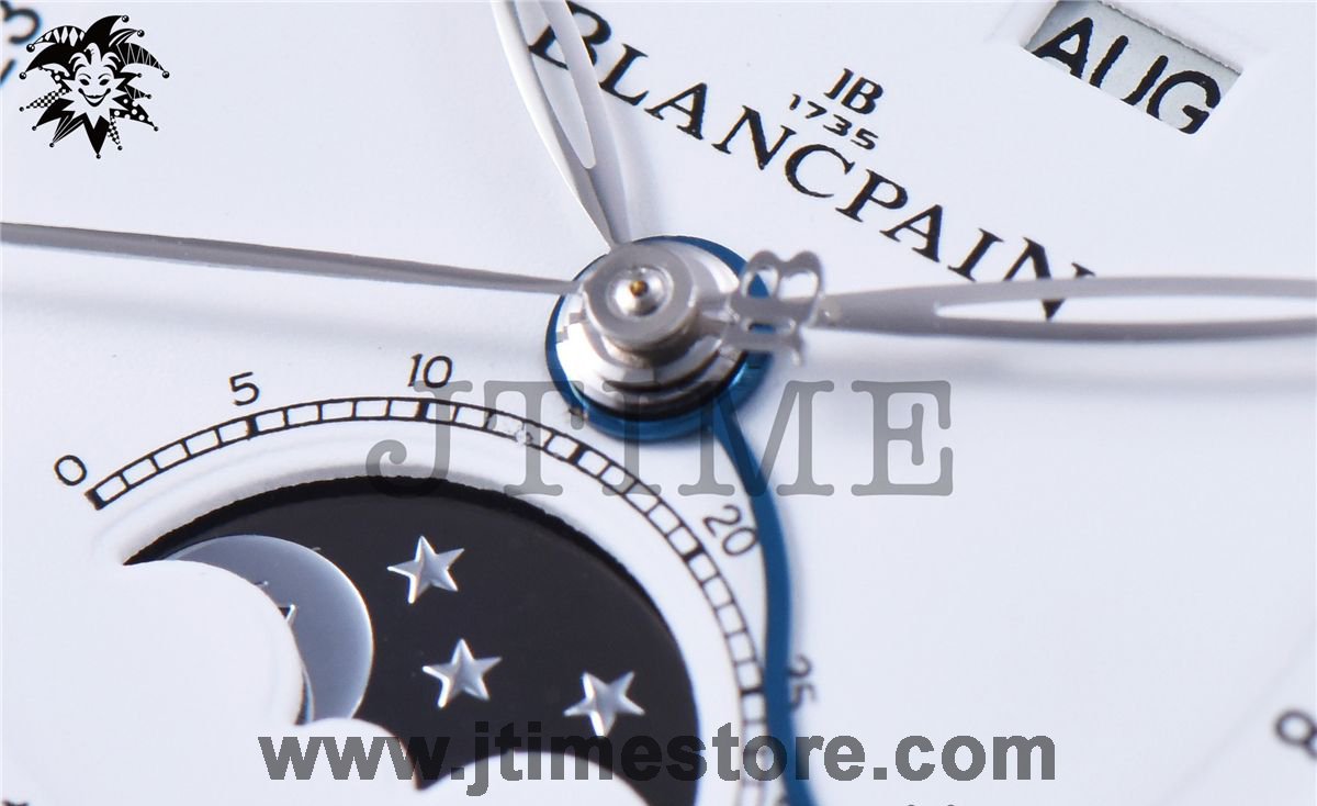 Villeret 6654 SS Complicated Function OMF 1:1 Best Edition White Dial on Black Leather Strap A6654 V2 - Image 9