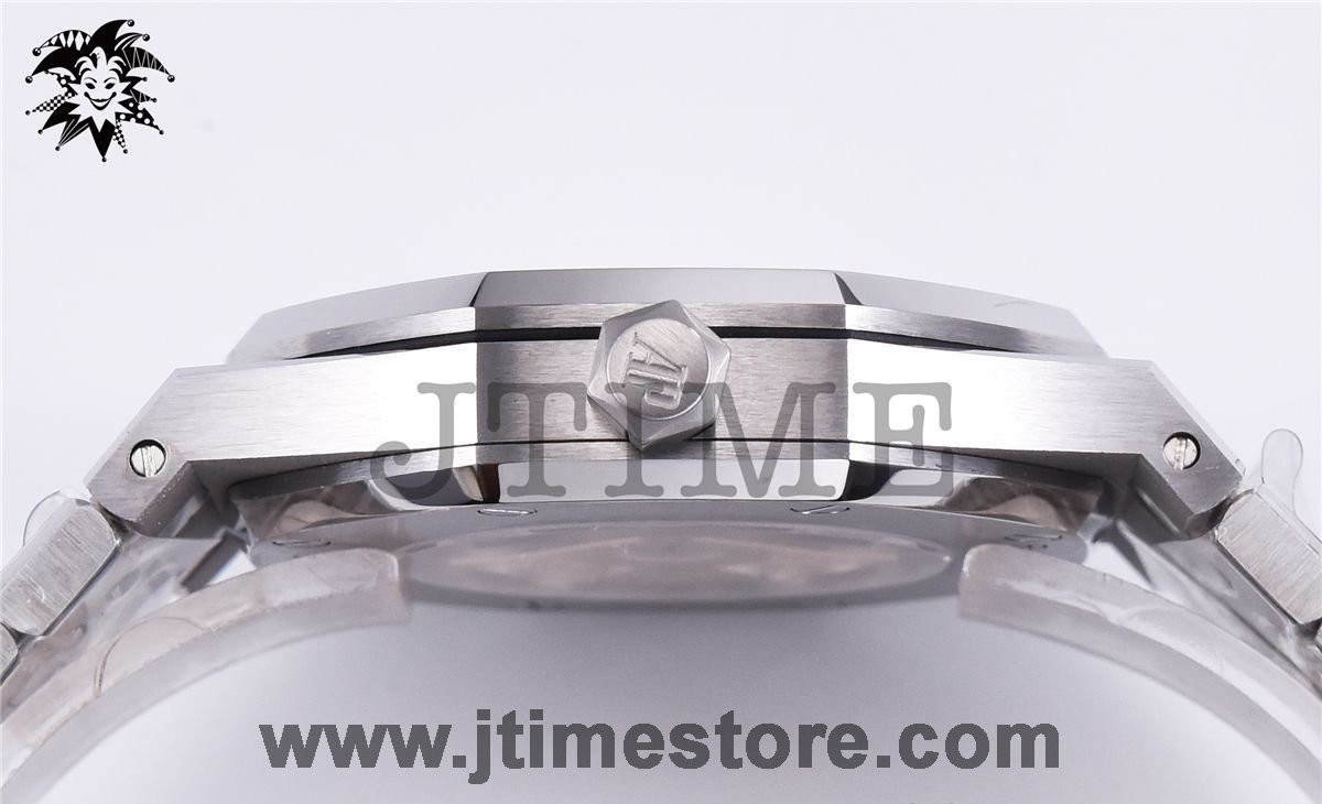 Royal Oak 41mm 15400 SS JF 1:1 Best Edition White Textured Dial on SS Bracelet A3120 V3 - Image 6