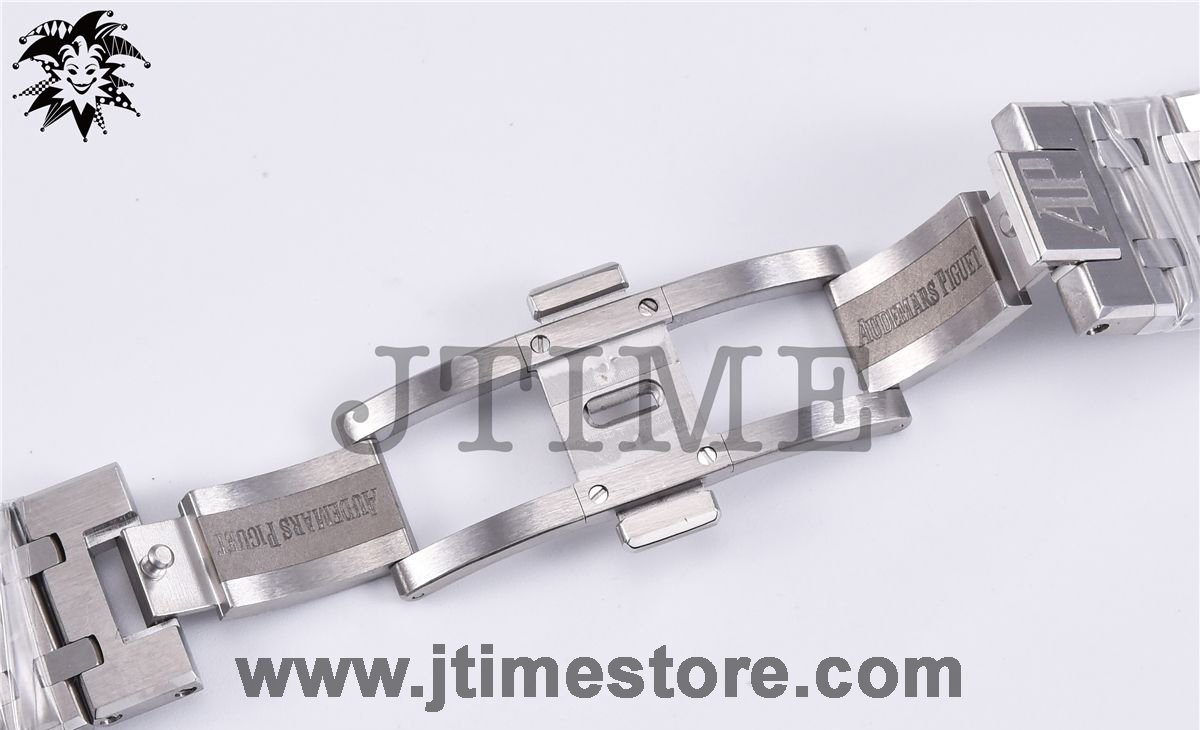 Royal Oak 41mm 15400 SS JF 1:1 Best Edition Black Textured Dial on SS Bracelet A3120 V3 - Image 10