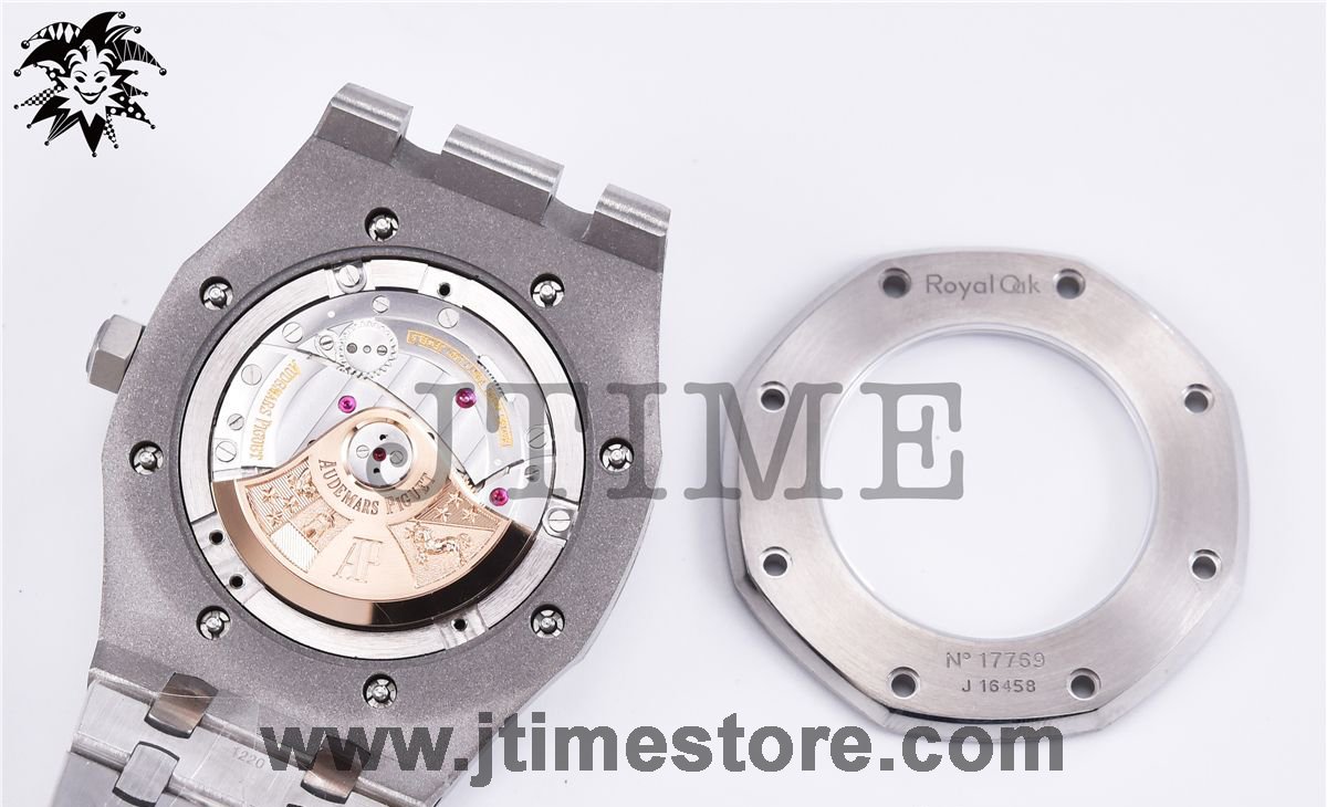 Royal Oak 41mm 15400 SS JF 1:1 Best Edition Black Textured Dial on SS Bracelet A3120 V3 - Image 13