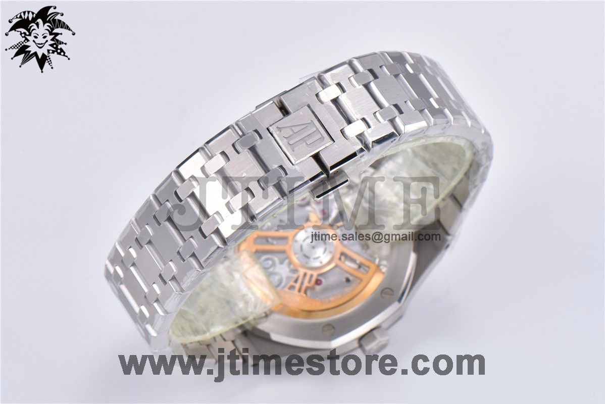 Royal Oak 41mm 15500 SS JF 1:1 Best Edition Blue Textured Dial on SS Bracelet A4302 (Free Box) - Image 6