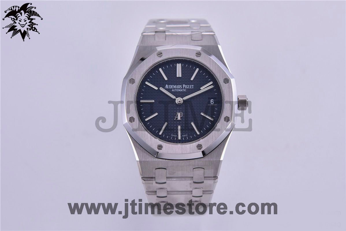 Royal Oak 39mm 15202 SS JF 1:1 Best Edition Blue Textured Dial on SS Bracelet A2121 - Image 2