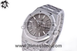 Royal Oak 41mm 15400 SS ZF 1:1 Best Edition Gray Textured Dial on SS Bracelet A3120 (Free Box)