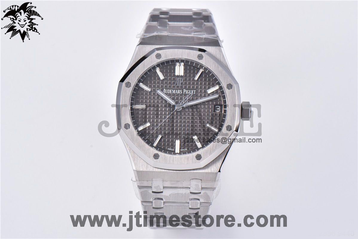 Royal Oak 41mm 15500 SS ZF 1:1 Best Edition Gray Textured Dial on SS Bracelet A4302 (Free Box) - Image 4