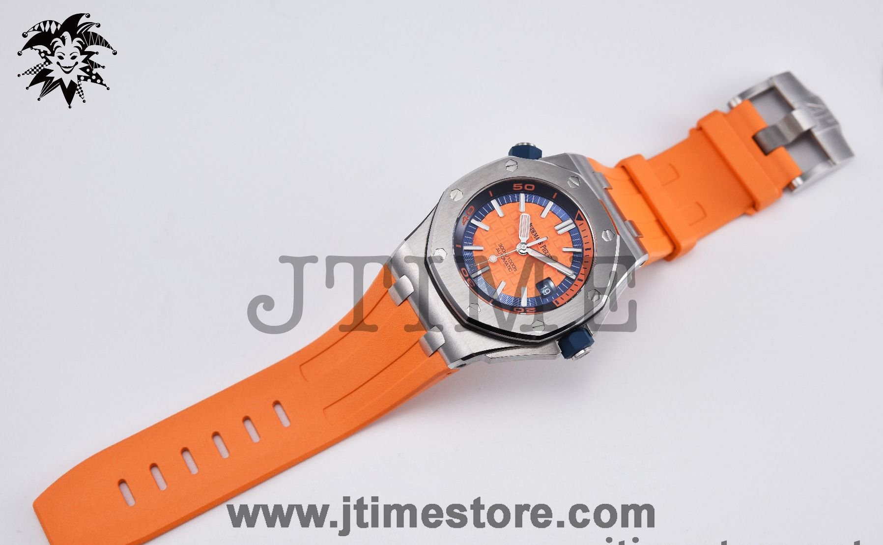 Royal Oak Offshore Diver 2017 Orange 15710 JF 1:1 Best Edition on XS Orange Rubber Strap A3120 - Image 4