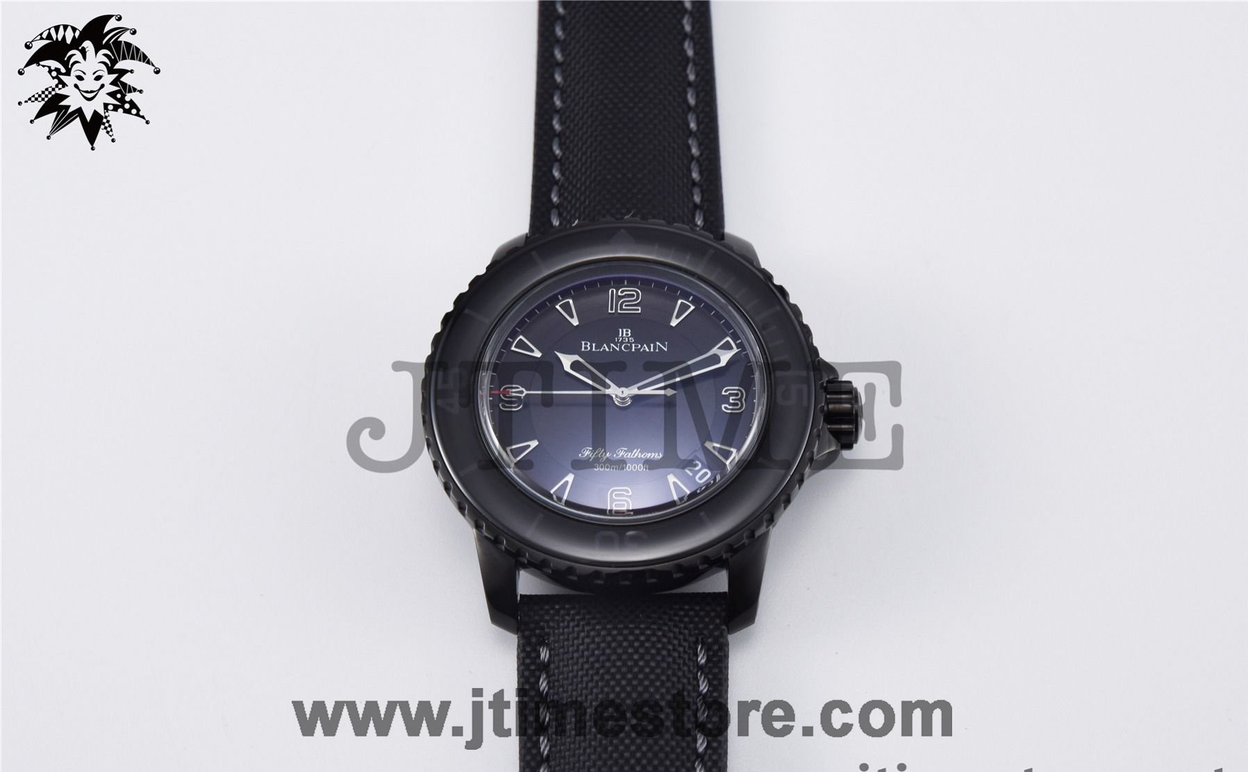 Fifty Fathoms PVD 5015 Dark Knight ZF 1:1 Best Edition Black Dial on Sail-canvas Strap A1315 - Image 2
