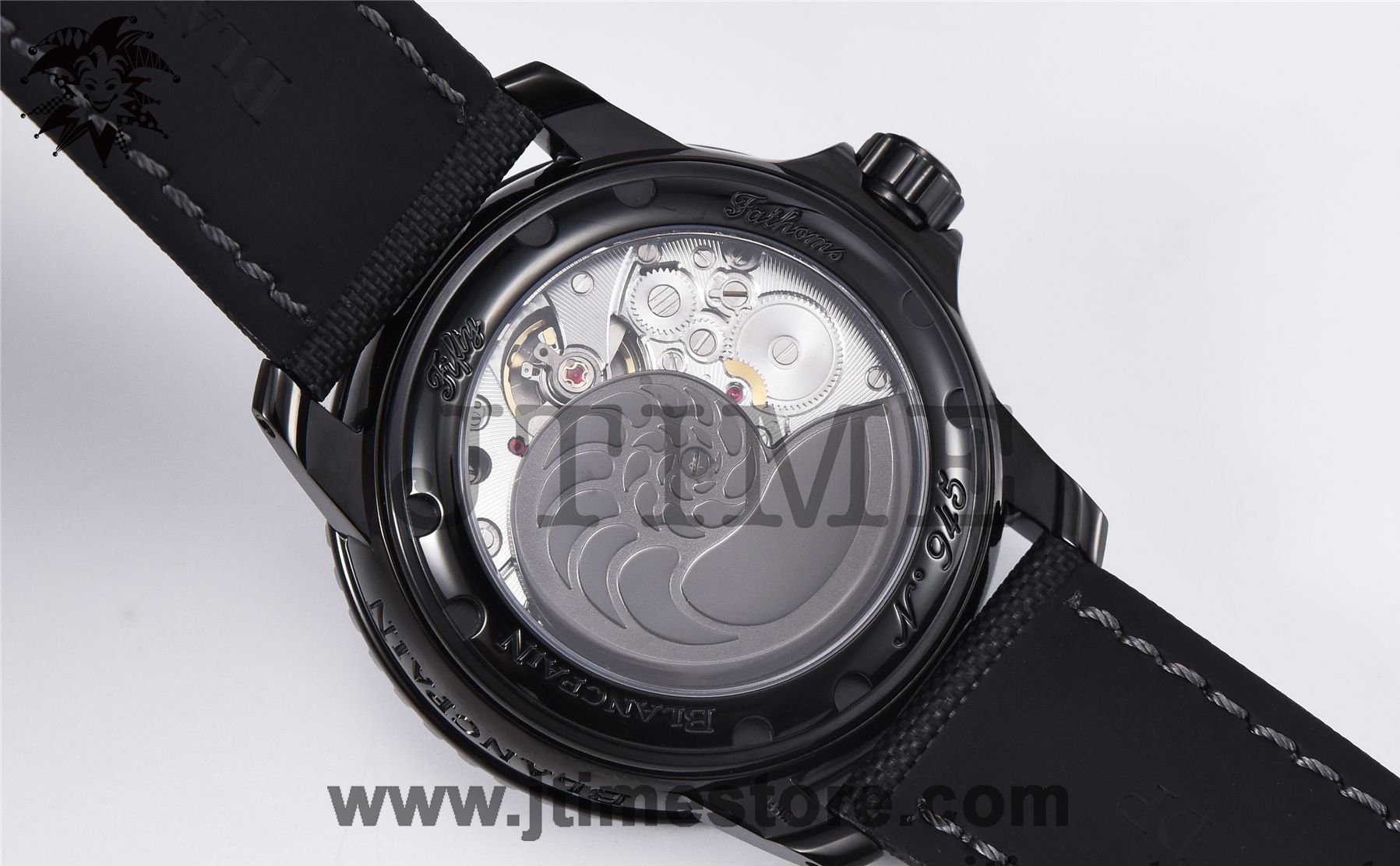 Fifty Fathoms PVD 5015 Dark Knight ZF 1:1 Best Edition Black Dial on Sail-canvas Strap A1315 - Image 9