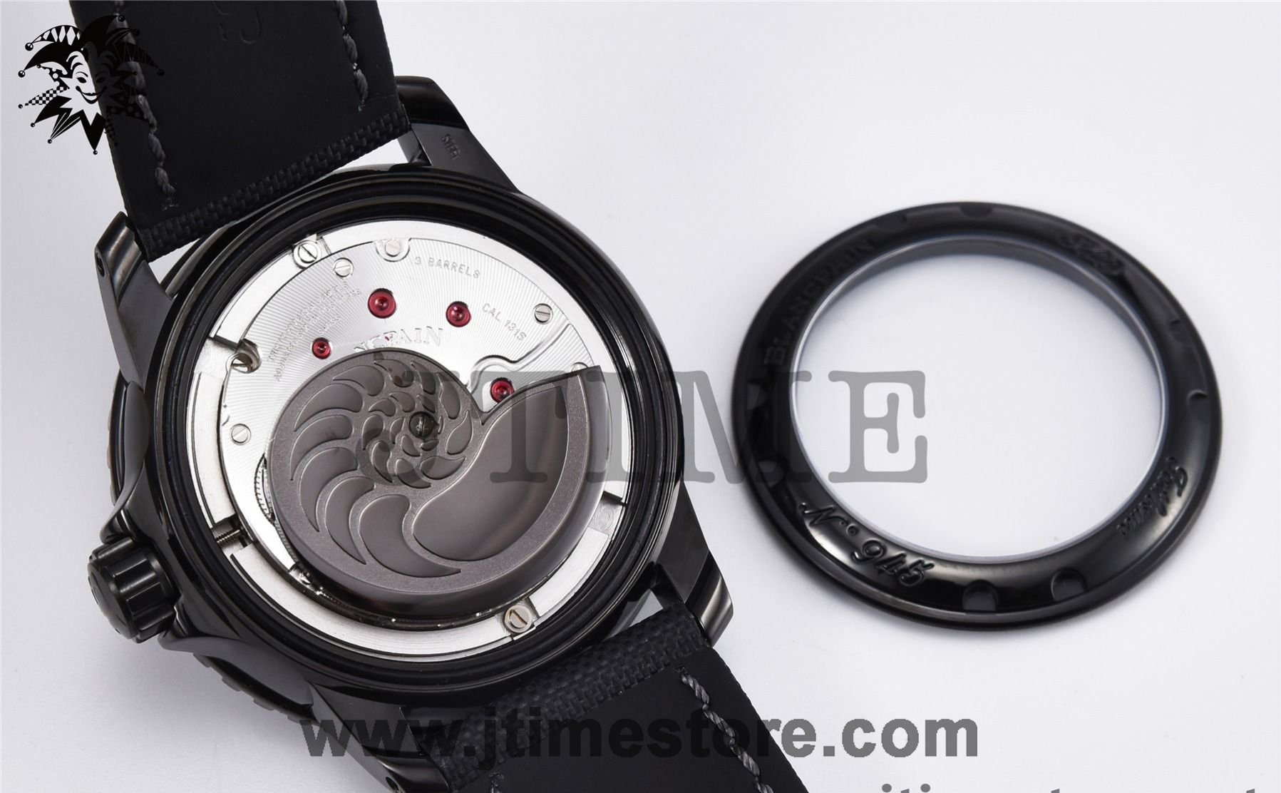 Fifty Fathoms PVD 5015 Dark Knight ZF 1:1 Best Edition Black Dial on Sail-canvas Strap A1315 - Image 10