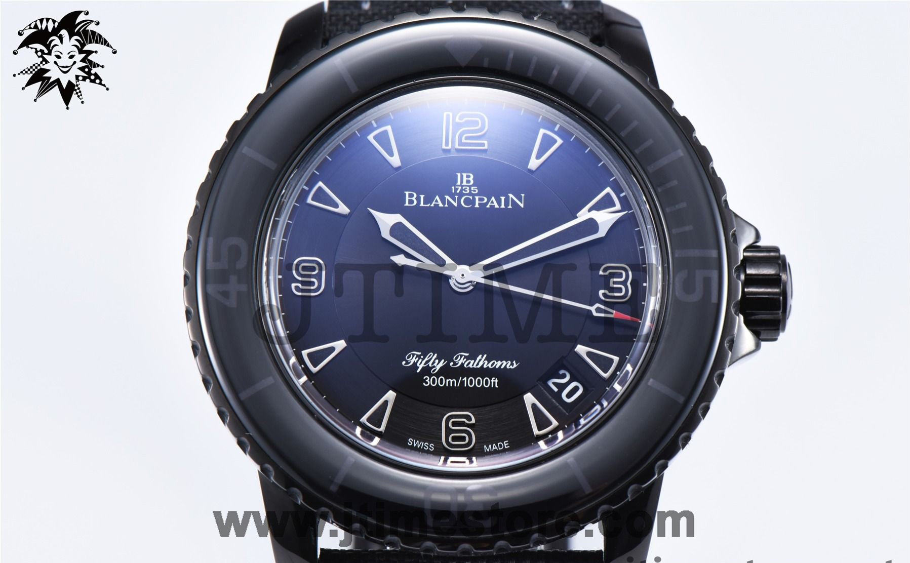 Fifty Fathoms PVD 5015 Dark Knight ZF 1:1 Best Edition Black Dial on Sail-canvas Strap A1315 - Image 4