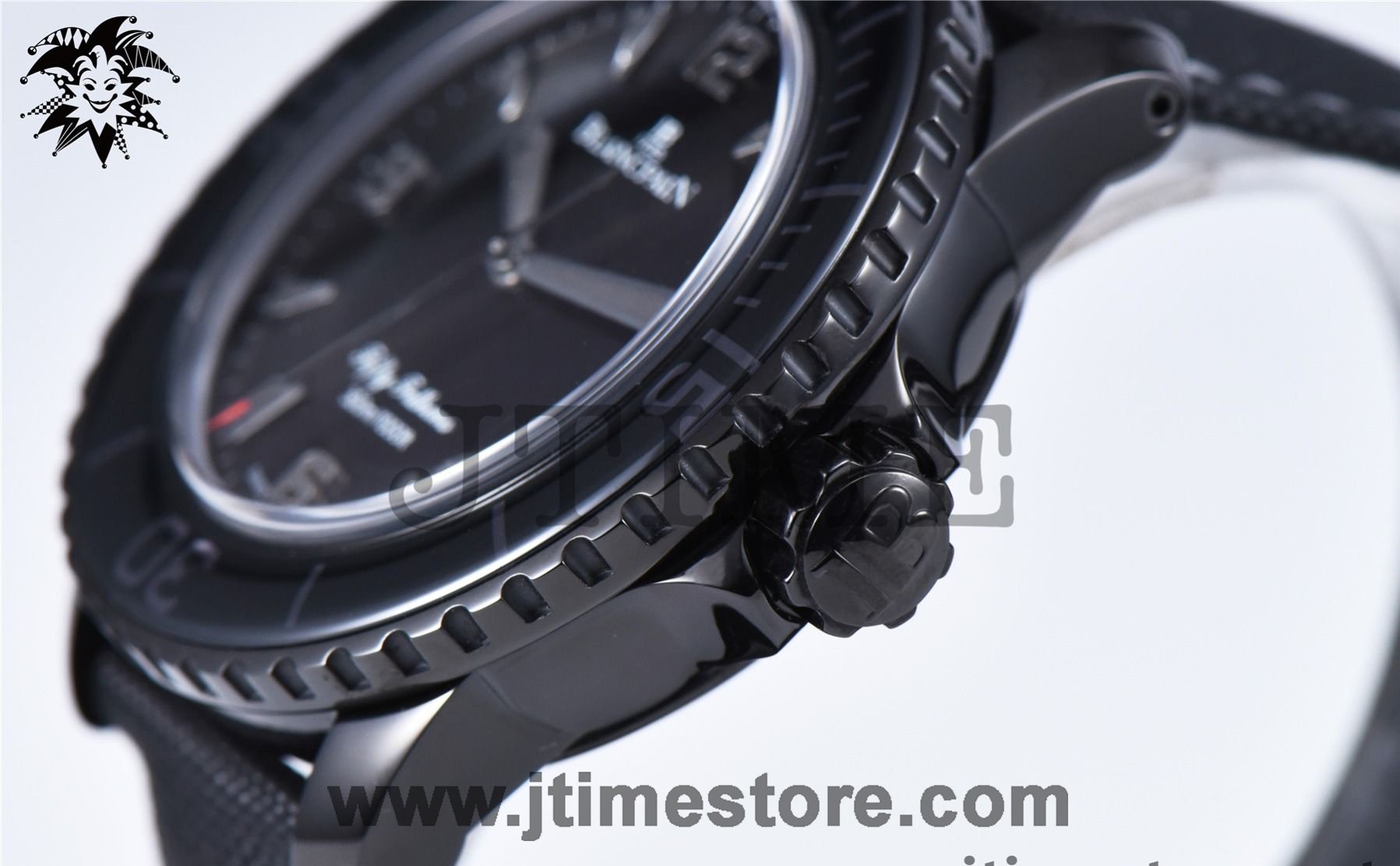 Fifty Fathoms PVD 5015 Dark Knight ZF 1:1 Best Edition Black Dial on Sail-canvas Strap A1315 - Image 12