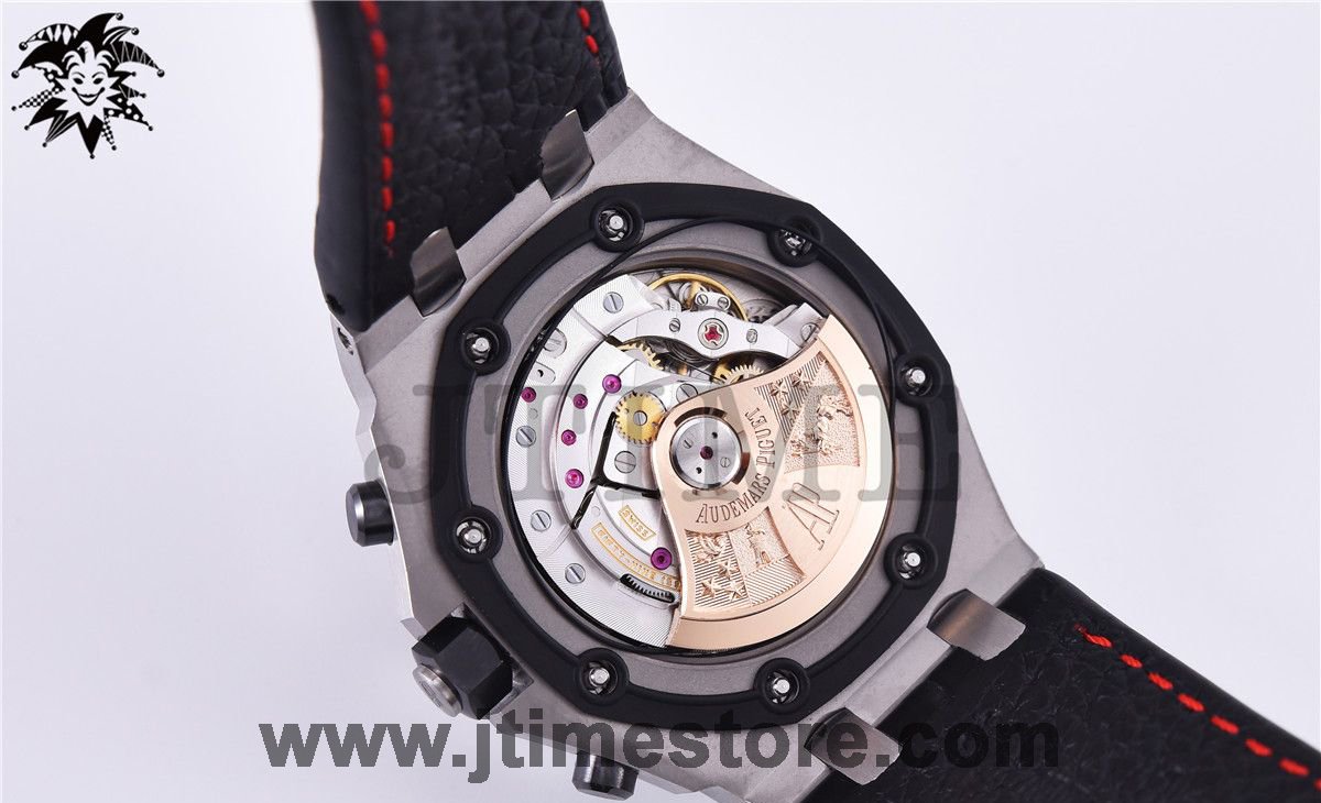 Royal Oak Offshore Chrono 42mm 2014 Black Themes JF 1:1 Best Edition on Black Leather Strap A3126 w/ Cyclops V2 - Image 10