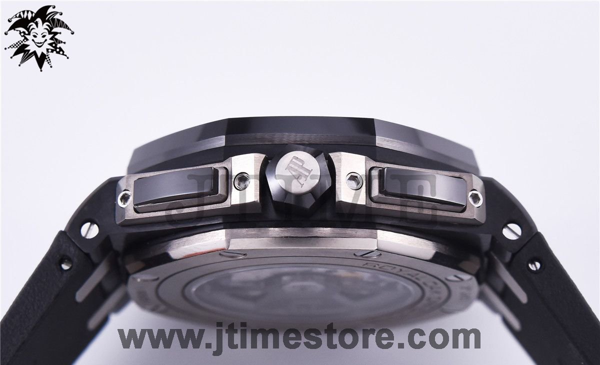 Royal Oak Offshore Chrono 44mm Forged Carbon JF 1:1 Best Edition A3126 V2 w/ Cyclops - Image 6