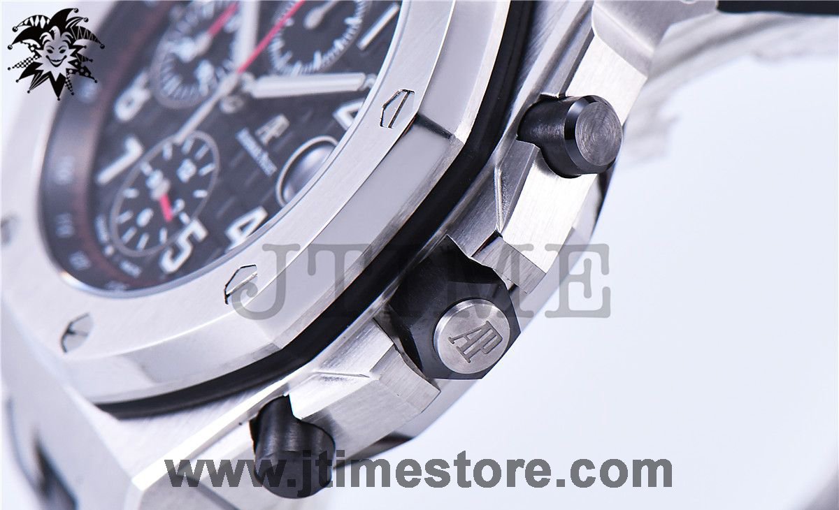 Royal Oak Offshore Chrono 42mm 2014 Black Themes JF 1:1 Best Edition on Black Leather Strap A3126 w/ Cyclops V2 - Image 12