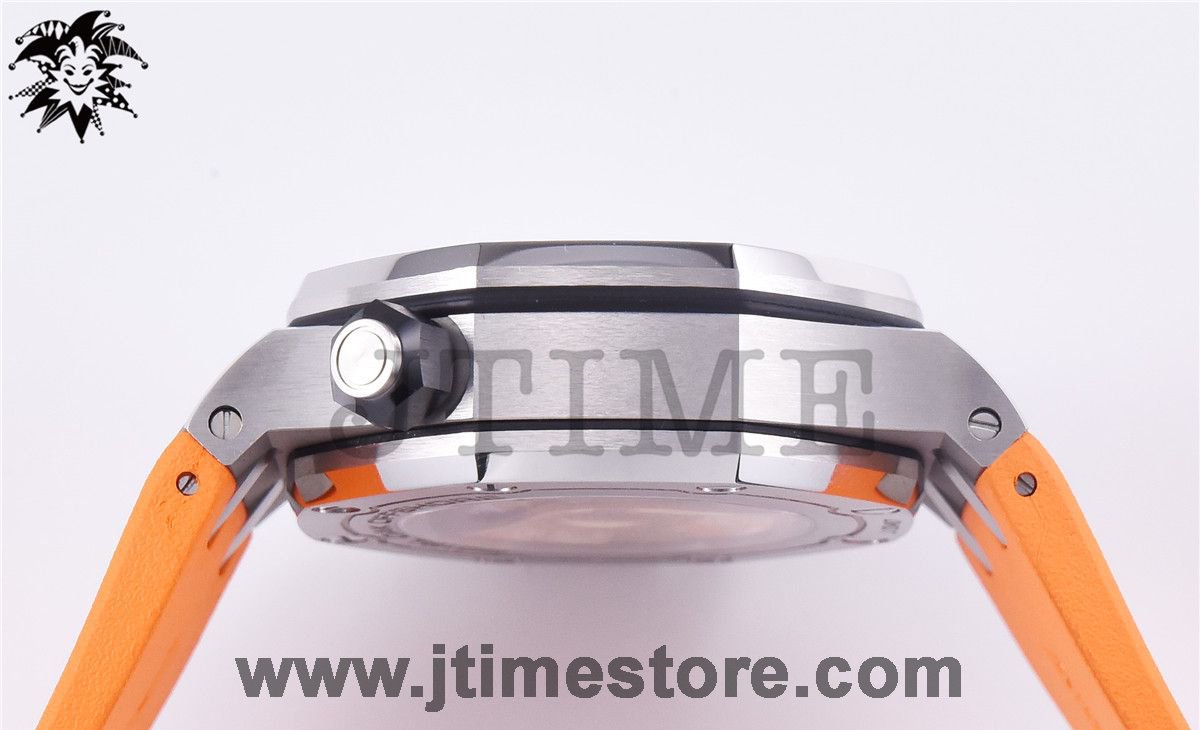 Royal Oak Offshore Diver Chronograph Orange JF 1:1 Best Edition on Orange Rubber Strap A3126 V2 - Image 5