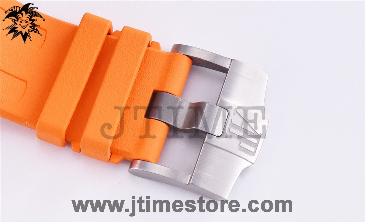 Royal Oak Offshore Diver Chronograph Orange JF 1:1 Best Edition on Orange Rubber Strap A3126 V2 - Image 6