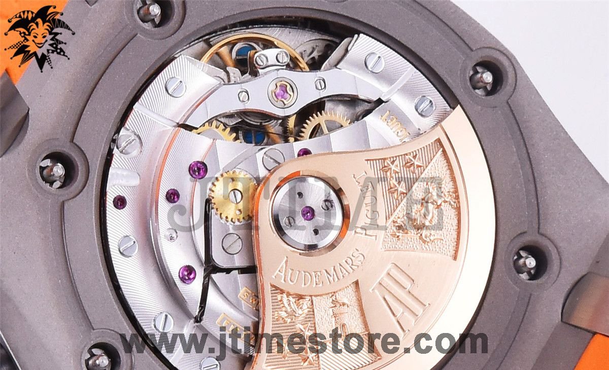 Royal Oak Offshore Diver Chronograph Orange JF 1:1 Best Edition on Orange Rubber Strap A3126 V2 - Image 9
