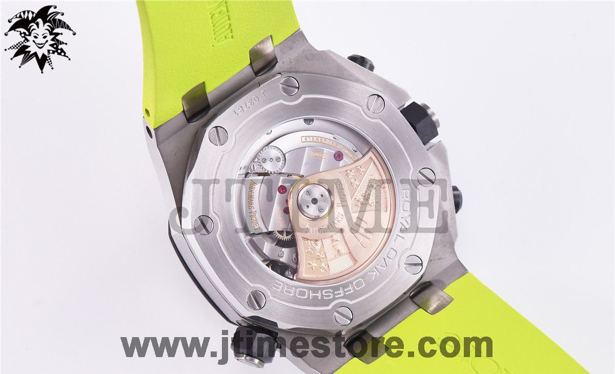 Royal Oak Offshore Diver Chronograph Green JF 1:1 Best Edition on Green Rubber Strap A3126 V2 - Image 8