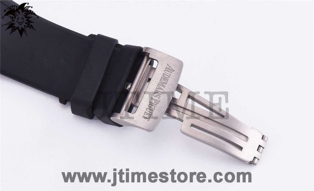 Royal Oak Offshore 26205AU "GINZA 7" Forged Carbon JF Best Edition on Rubber Strap A3126 V2 - Image 6