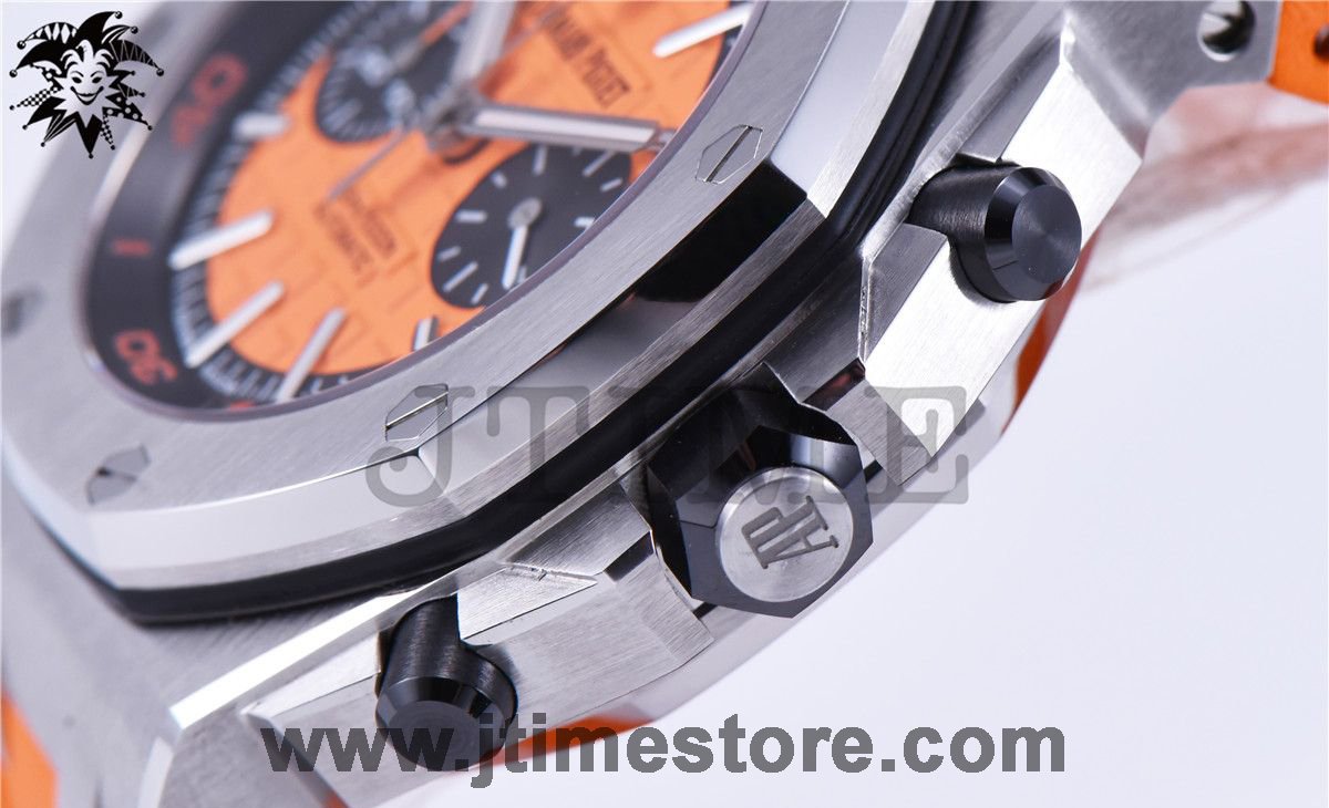 Royal Oak Offshore Diver Chronograph Orange JF 1:1 Best Edition on Orange Rubber Strap A3126 V2 - Image 12