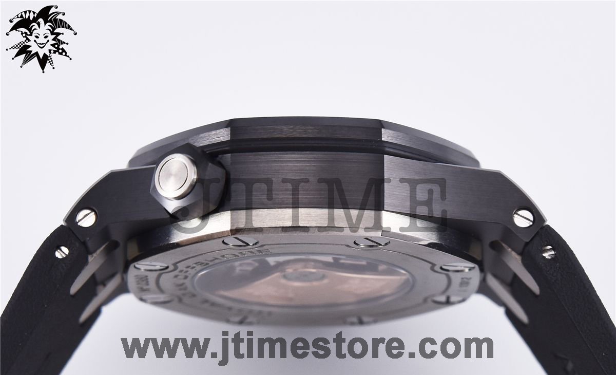 Royal Oak Offshore Diver 15707CE Real Black Ceramicx NOOB 1:1 Best Edition on Black Rubber Strap A3120 V3 - Image 5