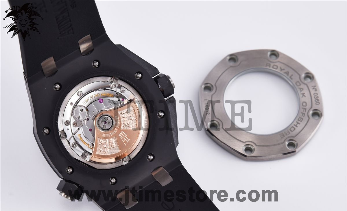 Royal Oak Offshore Diver 15707CE Real Black Ceramicx NOOB 1:1 Best Edition on Black Rubber Strap A3120 V3 - Image 10