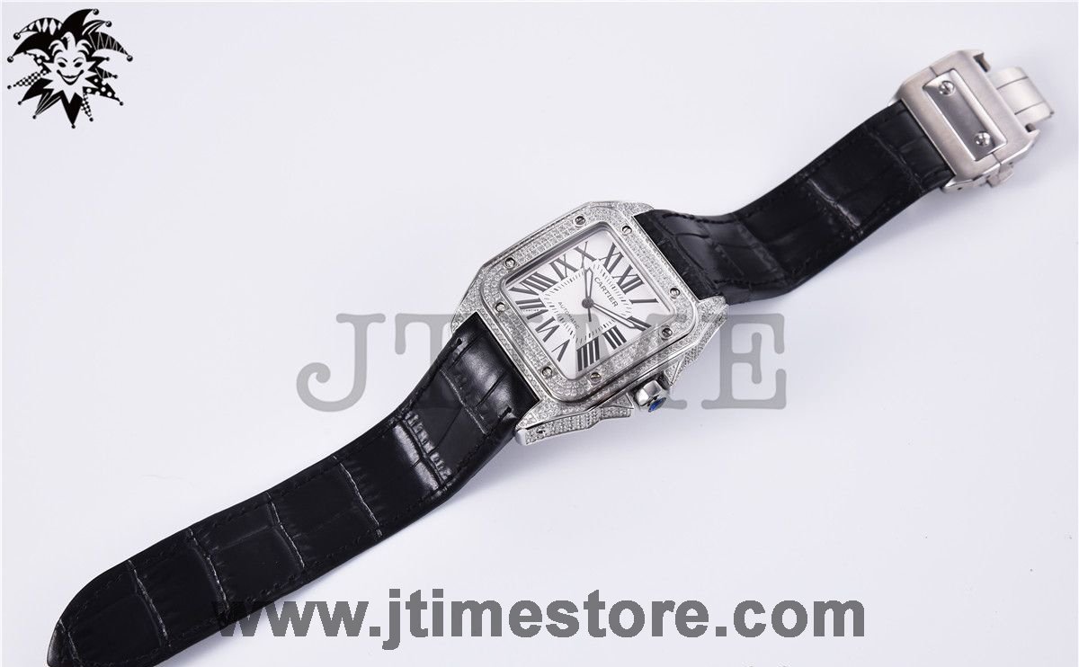 Santos 100 38mm Diamond Paved - Image 2