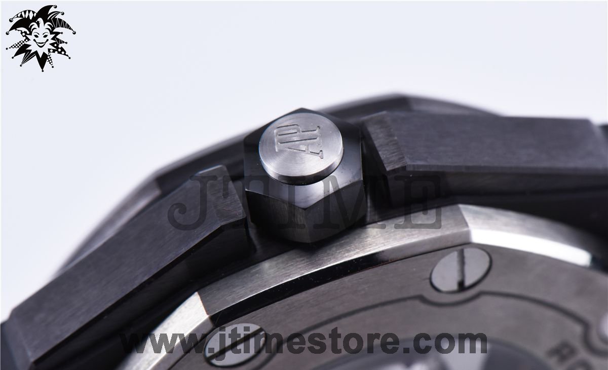Royal Oak Offshore Diver 15707CE Real Black Ceramicx NOOB 1:1 Best Edition on Black Rubber Strap A3120 V3 - Image 14