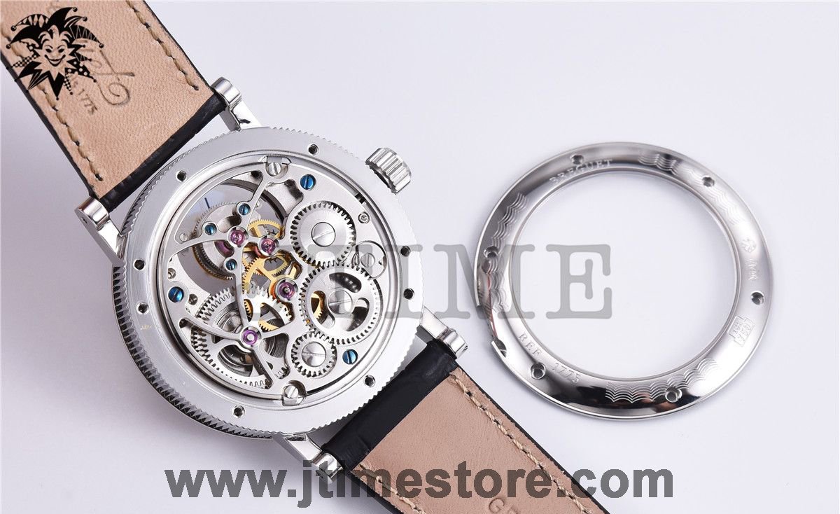 Jubilee Calendar Tourbillon SS Skeleton Dial on Black Leather Strap Asian Hand-Winding - Image 10