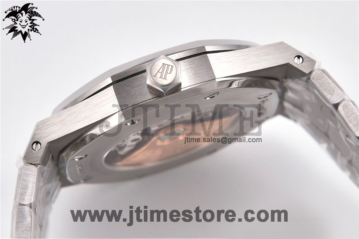 Royal Oak 41mm 15400 SS ZF 1:1 Best Edition Gray Textured Dial on SS Bracelet A3120 (Free Box) - Image 4