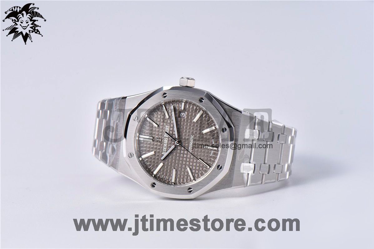 Royal Oak 41mm 15400 SS ZF 1:1 Best Edition Gray Textured Dial on SS Bracelet A3120 (Free Box) - Image 3