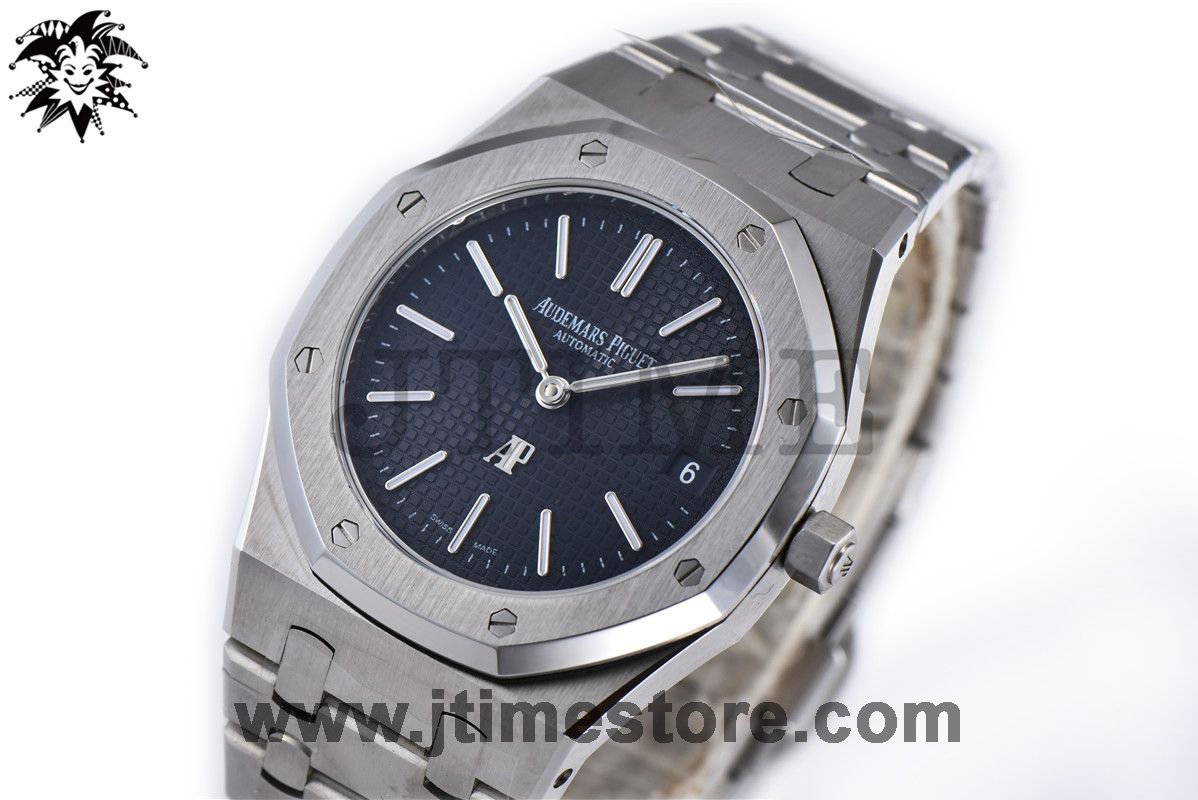 Royal Oak 39mm 15202 SS JF 1:1 Best Edition Blue Textured Dial on SS Bracelet A2121