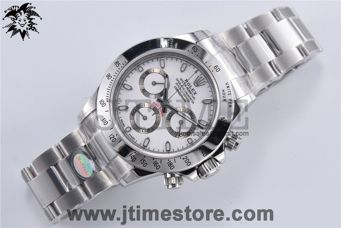Daytona 116520 Noob 1:1 Best Edition 904L SS Case and Bracelet White Dial SA4130 - Image 3