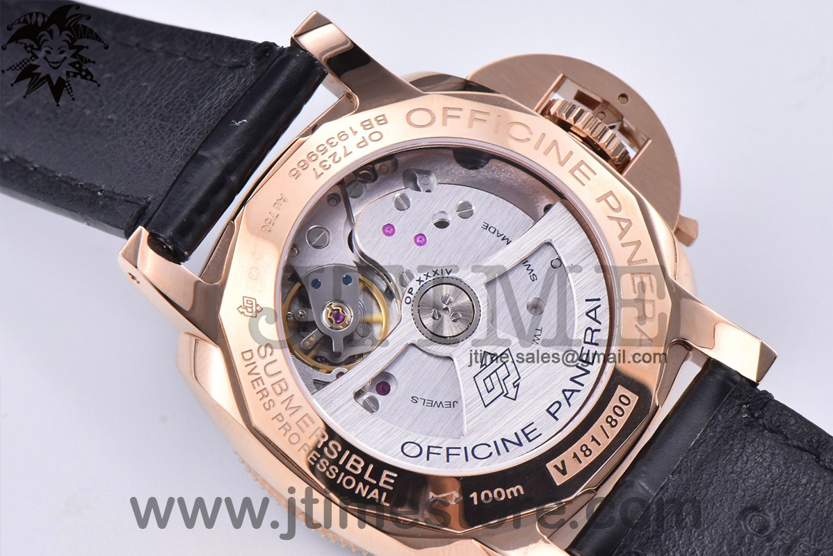 PAM974 Luminor Submersible RG VSF 1:1 Best Edition on Black Leather Strap AXXXIV - Image 10