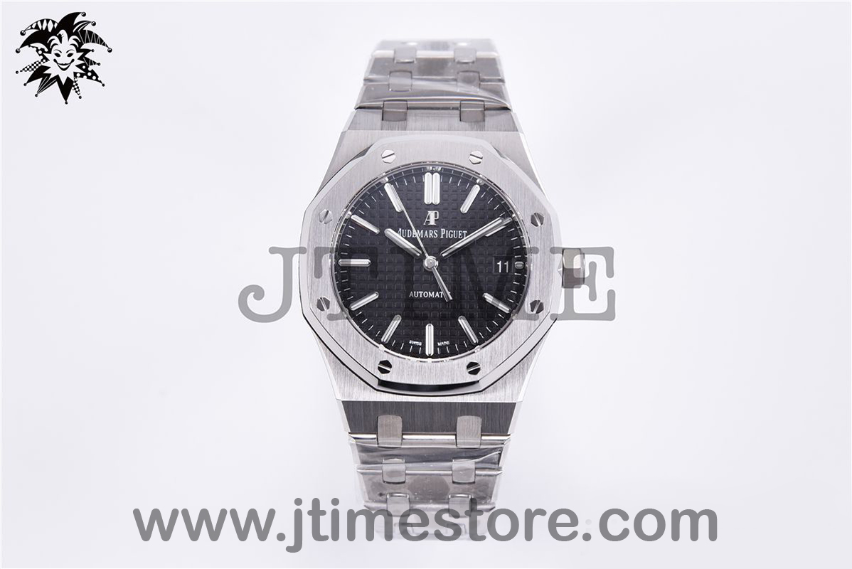 Royal Oak 37mm 15450 SS JF 1:1 Best Edition Black Dial on SS Bracelet A3120 - Image 2