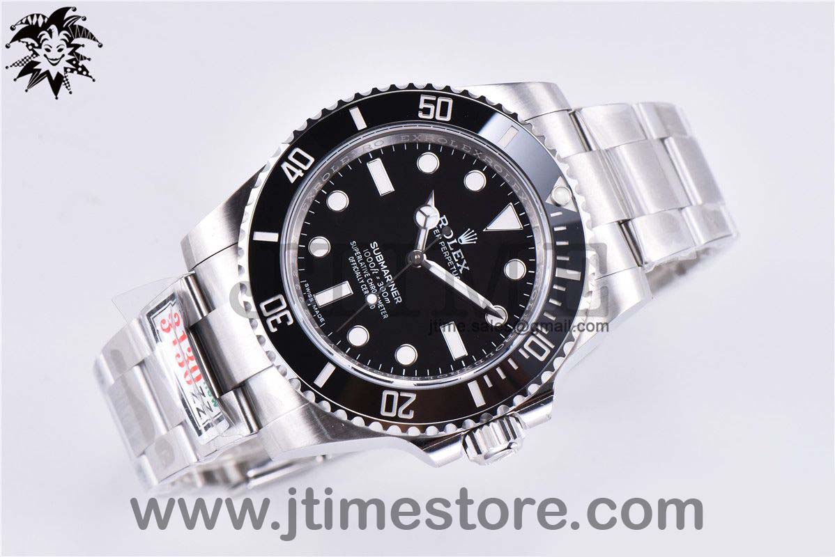 Submariner 114060 No Date Black Ceramic ZZF 904L 1:1 Best Edition on SS Bracelet VR3130 V3 - Image 4