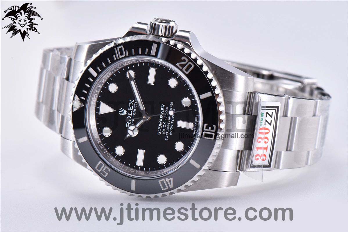 Submariner 114060 No Date Black Ceramic ZZF 904L 1:1 Best Edition on SS Bracelet VR3130 V3 - Image 6