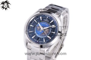 Aqua Terra Worldtimer VSF 1:1 Best Edition Blue Dial on SS Bracelet A8938 Super Clone