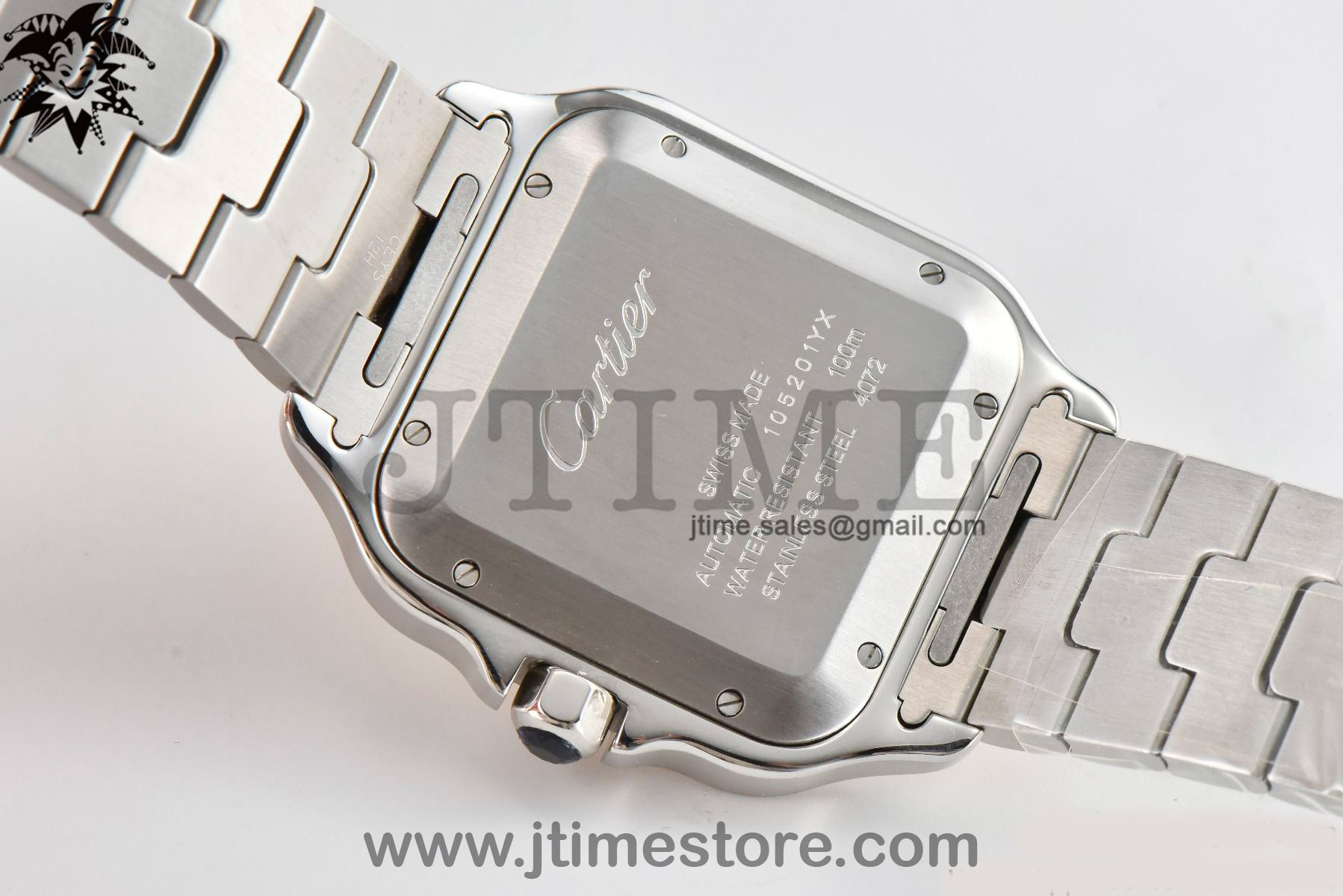 Santos de Cartier 35mm SS 3KF 1:1 Best Edition White Dial on SS SmartLinks Bracelet MIYOTA 9015 V2 - Image 11