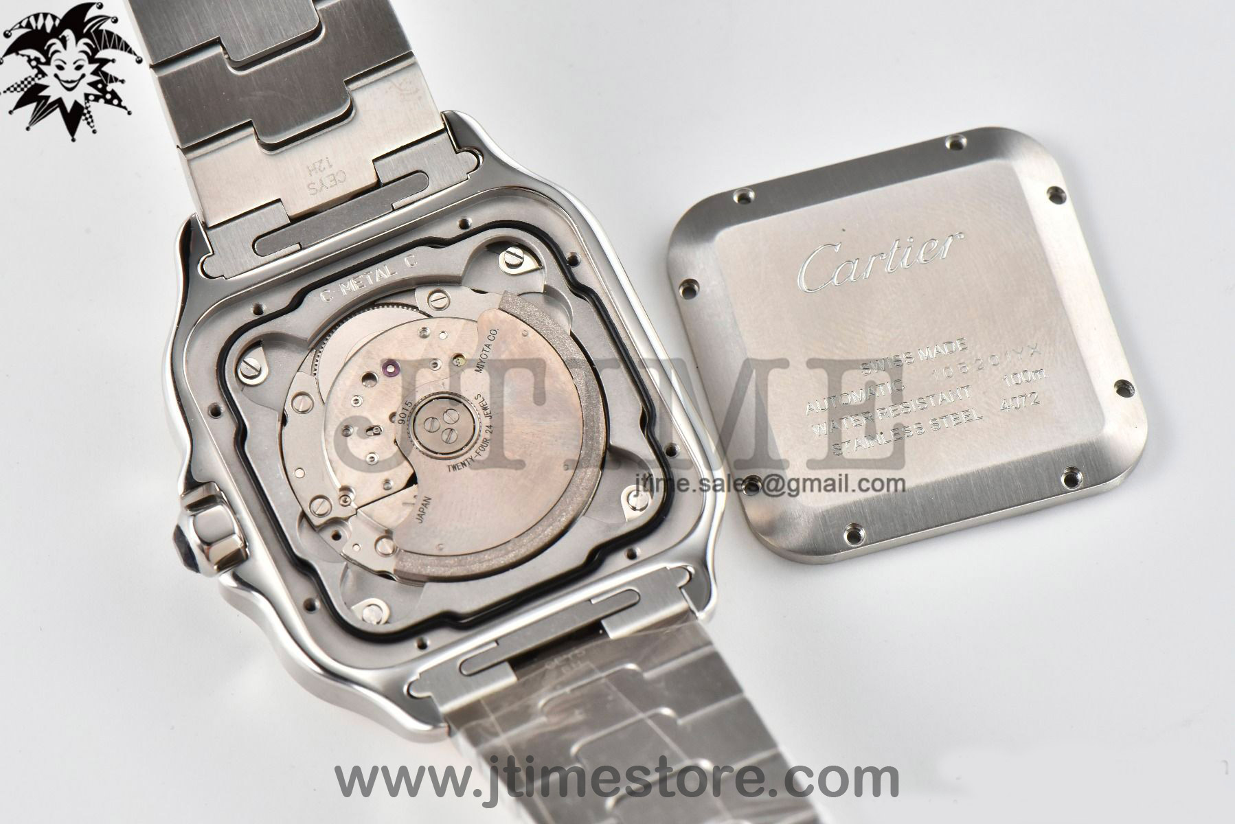 Santos de Cartier 35mm SS 3KF 1:1 Best Edition White Dial on SS SmartLinks Bracelet MIYOTA 9015 V2 - Image 12