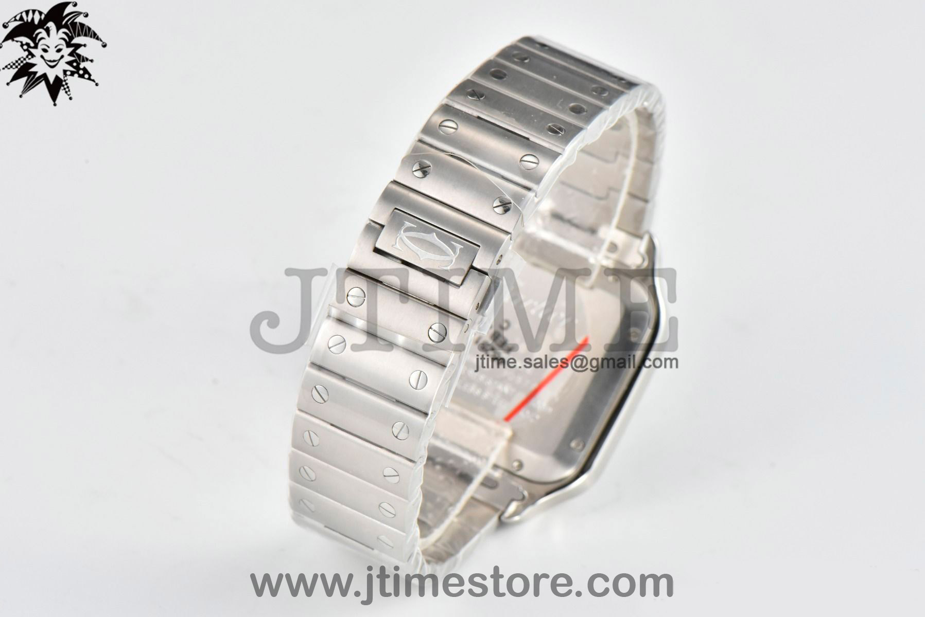 Santos de Cartier 35mm SS 3KF 1:1 Best Edition White Dial on SS SmartLinks Bracelet MIYOTA 9015 V2 - Image 9
