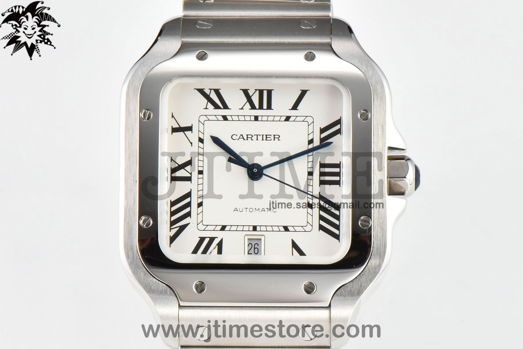 Santos de Cartier 35mm SS 3KF 1:1 Best Edition White Dial on SS SmartLinks Bracelet MIYOTA 9015 V2 - Image 3