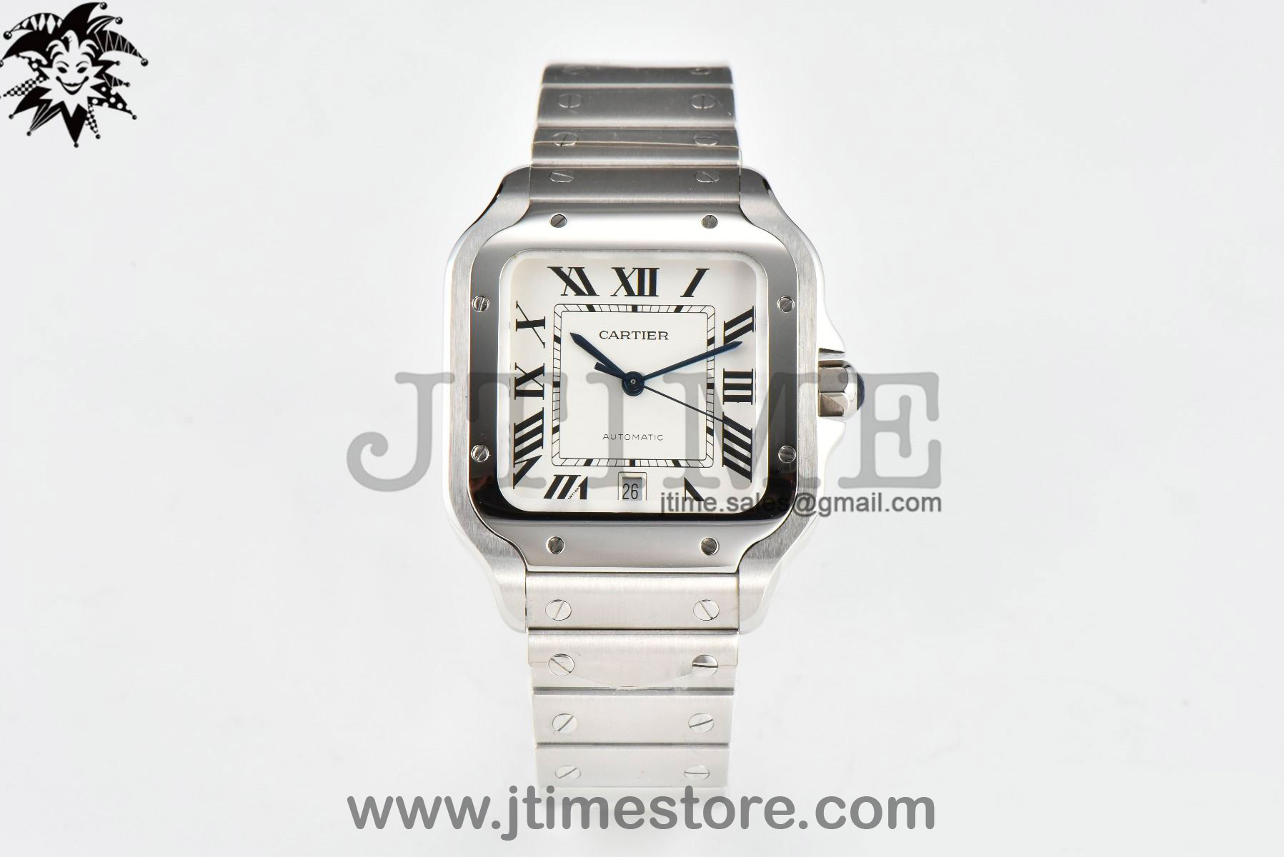Santos de Cartier 35mm SS 3KF 1:1 Best Edition White Dial on SS SmartLinks Bracelet MIYOTA 9015 V2 - Image 2