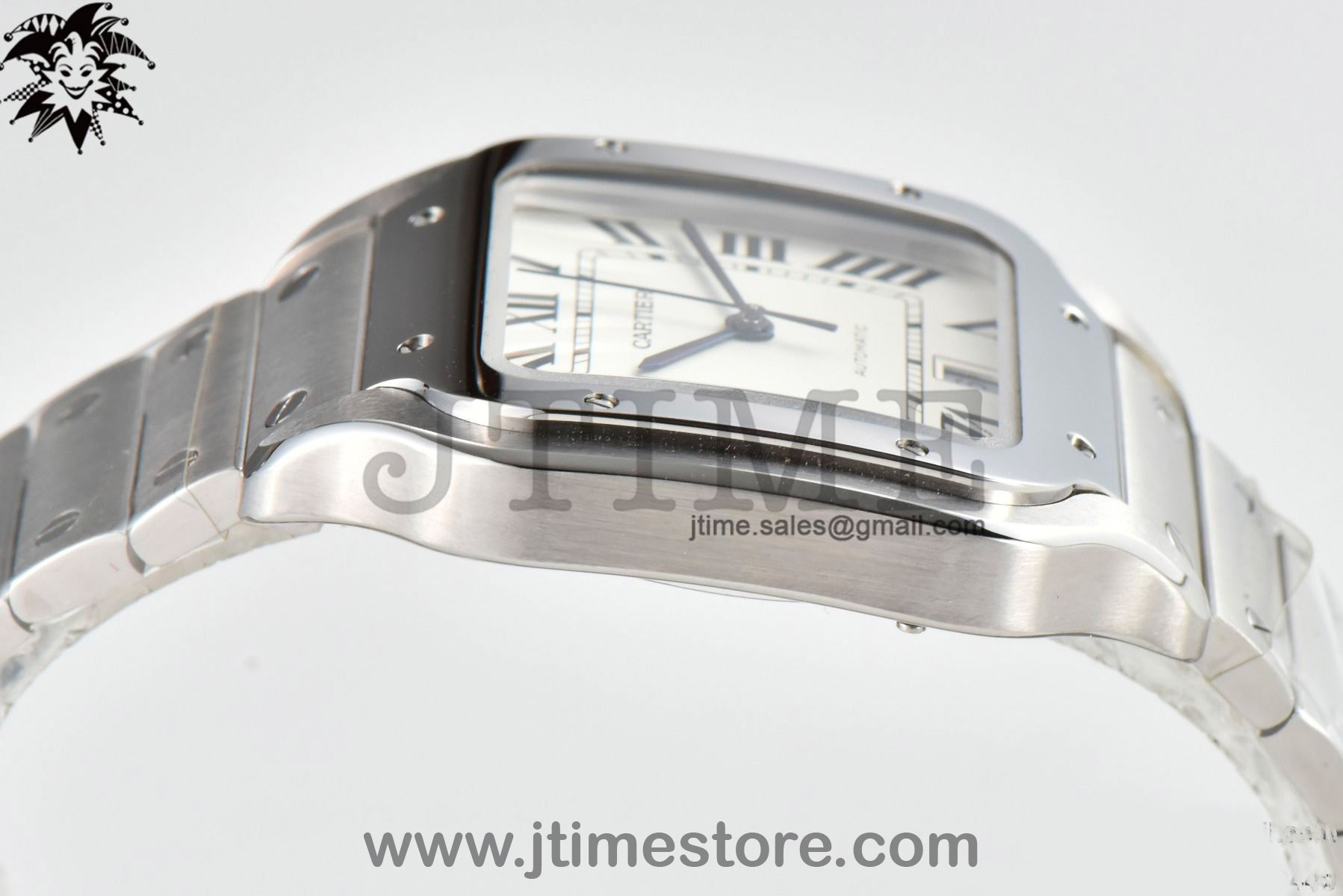 Santos de Cartier 35mm SS 3KF 1:1 Best Edition White Dial on SS SmartLinks Bracelet MIYOTA 9015 V2 - Image 4